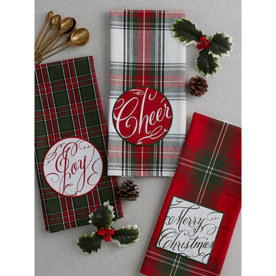Joyful Wishes Embellished Dish Towels Set of 3