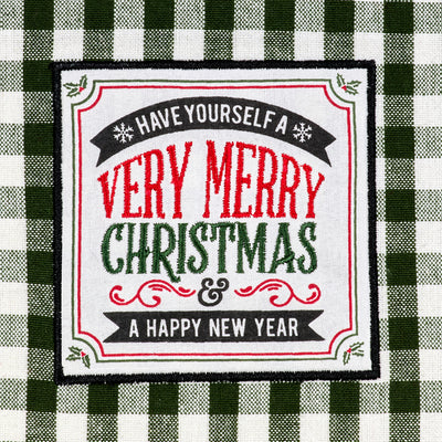 Christmas Tree Farm Embellished Dish Towels Set of 3 Assorted