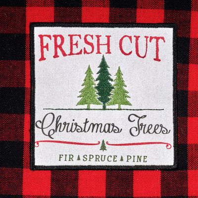 Christmas Tree Farm Embellished Dish Towels Set of 3 Assorted