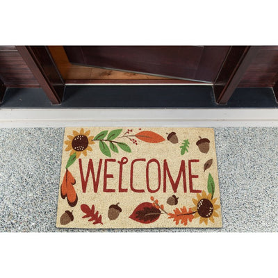 Welcome Autumn 18" x 30" Vinyl Back Coir Doormat
