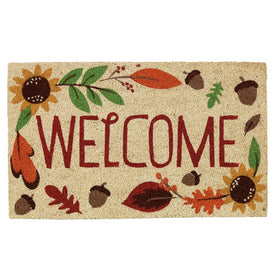Welcome Autumn 18" x 30" Vinyl Back Coir Doormat