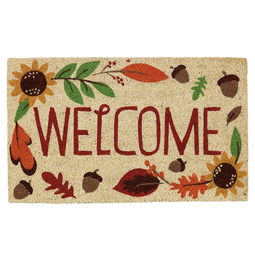 Welcome Autumn 18" x 30" Vinyl Back Coir Doormat