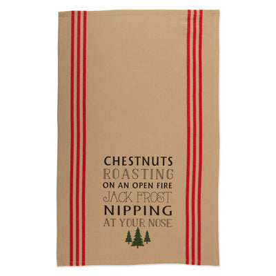 Stag Christmas Print Dish Towels Set of 3 Assorted