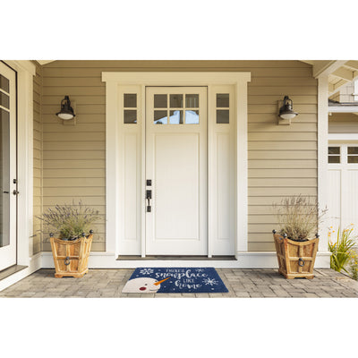 Snowplace Like Home 18" x 30" Vinyl Back Coir Doormat