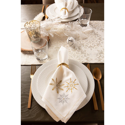 Winter Sparkle Jacquard 14" x 72" Table Runner