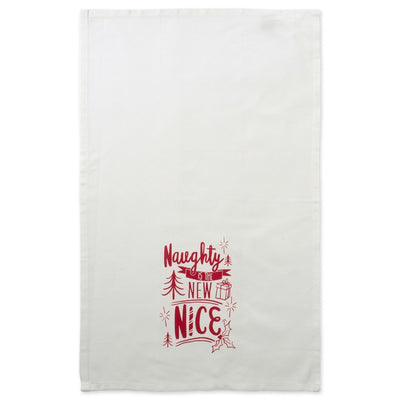 Naughty Nice Holiday Printed Dish Towels Set of 2 Assorted