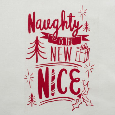 Naughty Nice Holiday Printed Dish Towels Set of 2 Assorted