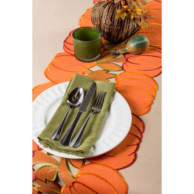 Embroidered Pumpkins Table Runner
