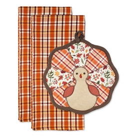 Gobble Turkey Potholder Gifts Set of 3
