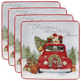 Home for Christmas 10.5" Dinner Plates Set of 4
