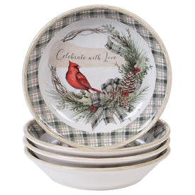 Holly and Ivy Soup/Pasta Bowls Set of 4