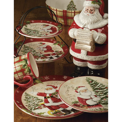 Holiday Wishes 3-D Santa Cookie Jar