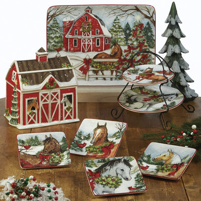 Christmas on the Farm 3-D Barn Cookie Jar