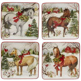 Christmas on the Farm 8.5" Dessert Plates Set of 4