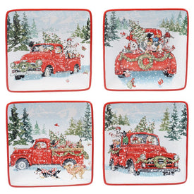 Special Delivery Canape Plates Set of 4