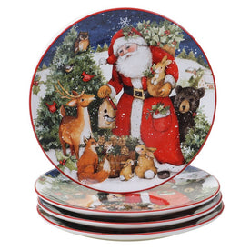 Magic of Christmas Santa Dinner Plates Set of 4