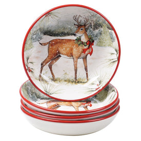 Winter Forest Soup Bowls Set of 4