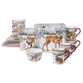 Winter Forest 16-Piece Dinnerware