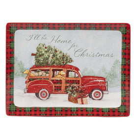 Home for Christmas 16" x 12" Rectangular Platter