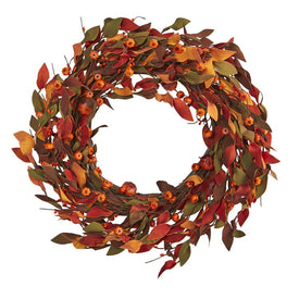 20" Harvest Mini Pumpkin Wreath