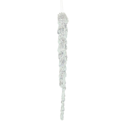 Vickerman 12" Clear Acrylic Icicle Christmas Ornament. 6 per box.