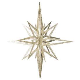 32" Champagne 3D Glitter Star