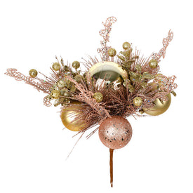 10" Champagne/Rose Gold Ornament Picks 2 Per Bag