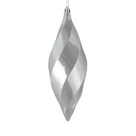 8" Silver Shiny Swirl Finials 6 Per Bag