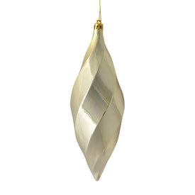 8" Champagne Shiny Swirl Finials 6 Per Bag