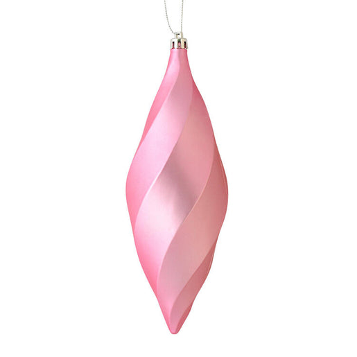 8" Pink Matte Swirl Finials 6 Per Bag