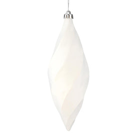 8" White Matte Swirl Finials 6 Per Bag