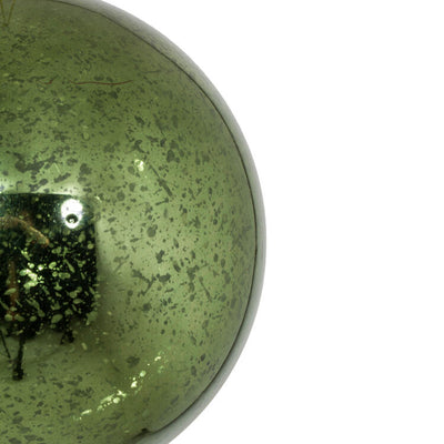 6" Moss Green Shiny Mercury Balls 4 Per Bag