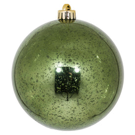 6" Moss Green Shiny Mercury Balls 4 Per Bag