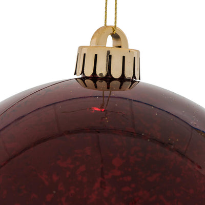 6" Burgundy Shiny Mercury Balls 4 Per Bag