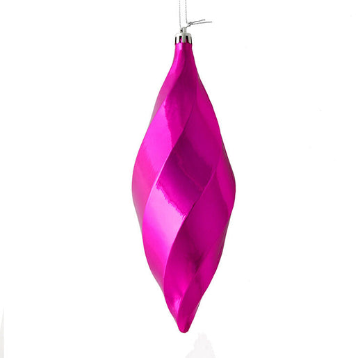 8" Mauve Shiny Swirl Finials 6 Per Bag