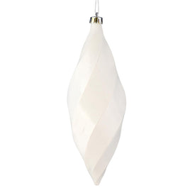8" White Shiny Swirl Finials 6 Per Bag