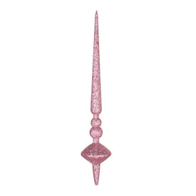12" Mauve Glitter Cupola Finials 3 Per Bag
