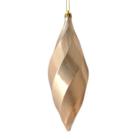 8" Cafe Latte Shiny Swirl Finials 6 Per Bag