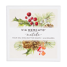 Via Mercato Natale Soap 50G Four-Piece Gift Set