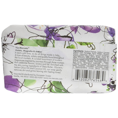 Via Mercato Bar Soap No. 4 - Violets, Magnolia & Amber