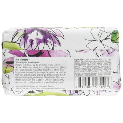 Via Mercato Bar Soap No. 5 - Water Lily & Sandalwood