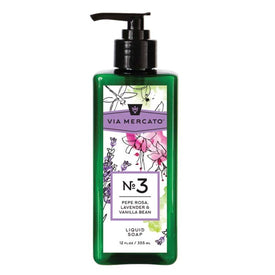 Via Mercato Liquid Hand Soap No 3 - Pepe Rose, Lavender & Vanilla