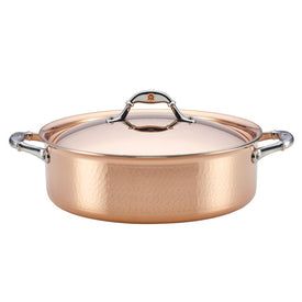 Symphonia Cupra Hammered Copper Stainless Steel Clad 7-Quart Covered Braiser