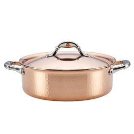 Symphonia Cupra Hammered Copper Stainless Steel Clad 5-Quart Covered Braiser