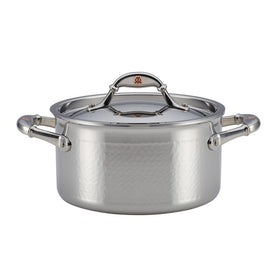 Symphonia Prima Hammered Stainless Steel Clad 3.5-Quart Covered Soup Pot