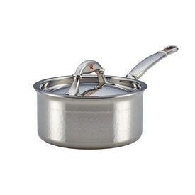 Symphonia Prima Hammered Stainless Steel Clad 1.5-Quart Covered Saucepan