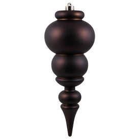 14" Chocolate Matte Finial Ornament