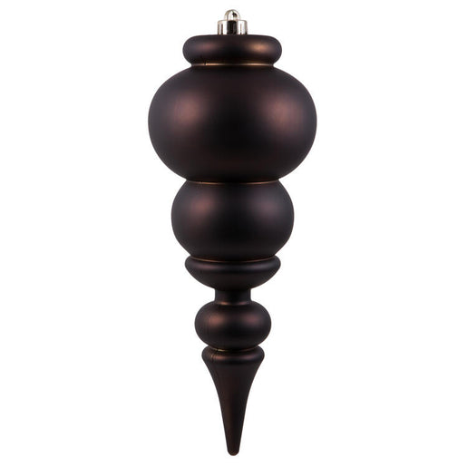 14" Chocolate Matte Finial Ornament