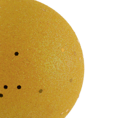 4" Yellow Four-Finish Ball Christmas Ornaments 12 Per Box