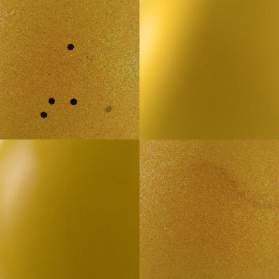 4" Yellow Four-Finish Ball Christmas Ornaments 12 Per Box